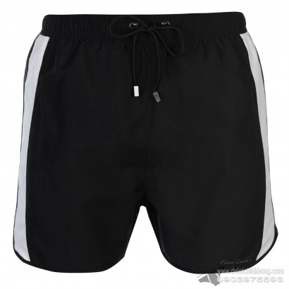 Quần đi biển Pierre Cardin Panelled Swim Short Black/White/Khaki